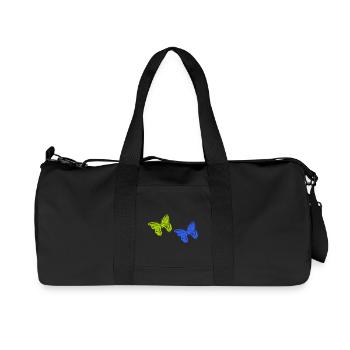 schmetterling 2 - Recycelte Canvas-Sporttasche von Stanley/Stella - Schwarz - Vorne