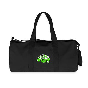 Turtle Birthday Party Hat Years Old - Recycled Canvas Sports Bag by Stanley/Stella - black - Front