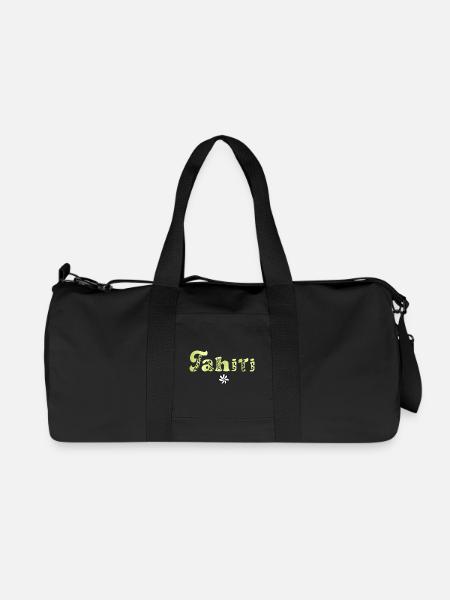 Tahiti (Limette) - Recycelte Canvas-Sporttasche von Stanley/Stella - Schwarz