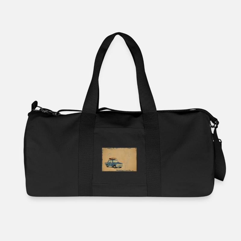 Auto im Schnee mit Gepäck - Recycelte Canvas-Sporttasche von Stanley/Stella - Schwarz