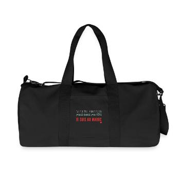 j'ai peutêtre l'air de t'écouter mais  - Sac de sport en toile recyclée Stanley/Stella - noir - Devant