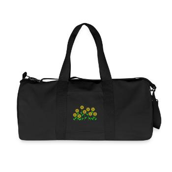 fleures (3c) - Sac de sport en toile recyclée Stanley/Stella - noir - Devant
