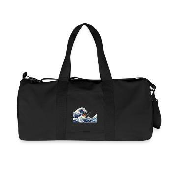 Surfing the great wave - Recycled Canvas Sports Bag by Stanley/Stella - black - Front