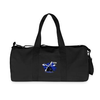 Oil Rig Oil Field North Sea Tiger Aberdeen - Recycled Canvas Sports Bag by Stanley/Stella - black - Front