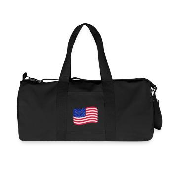 usa flag - Recycled Canvas Sports Bag by Stanley/Stella - black - Front