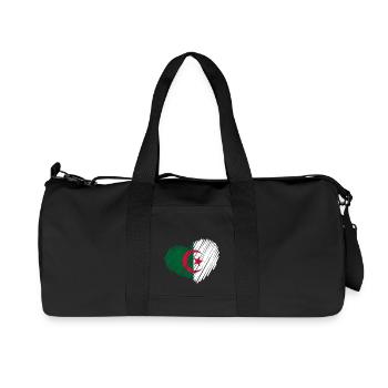 coeur Algérie drapeau - Sac de sport en toile recyclée Stanley/Stella - noir - Devant