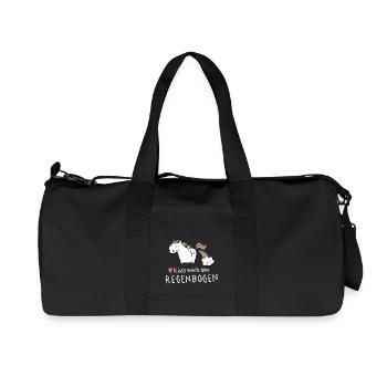 Einhorn Tank Top Damen - Küss mich am Regenbogen - Recycelte Canvas-Sporttasche von Stanley/Stella - Schwarz - Vorne