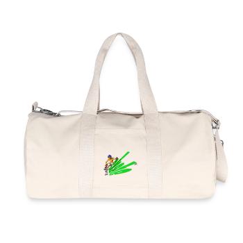 skate_green - Recycelte Canvas-Sporttasche von Stanley/Stella - Naturweiß - Vorne