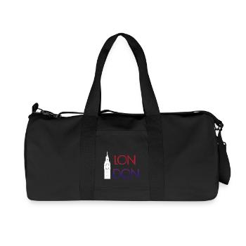 London - Recycelte Canvas-Sporttasche von Stanley/Stella - Schwarz - Vorne