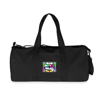 Testbild Fernsehen Bildschirm Sendeschluss Display - Recycelte Canvas-Sporttasche von Stanley/Stella - Schwarz - Vorne