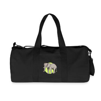 Elefant Elephant Zirkus - Recycelte Canvas-Sporttasche von Stanley/Stella - Schwarz - Vorne