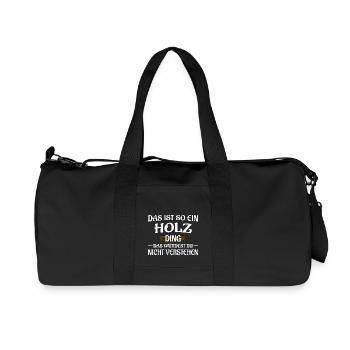 Holz Ding - Recycelte Canvas-Sporttasche von Stanley/Stella - Schwarz - Vorne