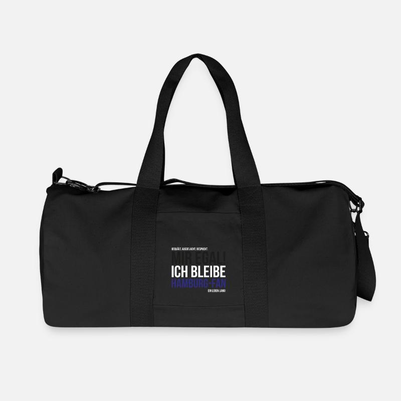 Ich bleibe Hamburg-Fan - Recycelte Canvas-Sporttasche von Stanley/Stella - Schwarz