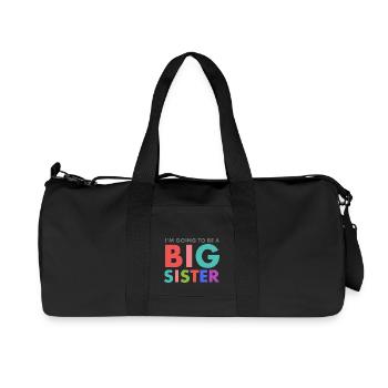 Big Sister To Be - Sac de sport en toile recyclée Stanley/Stella - noir - Devant