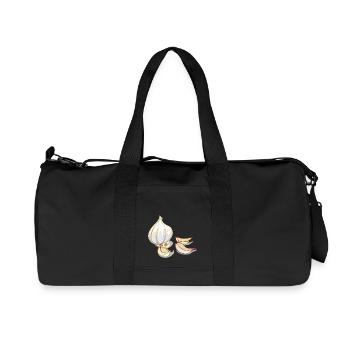 knoblauch garlic veggie gemuese vegetables5 - Recycelte Canvas-Sporttasche von Stanley/Stella - Schwarz - Vorne