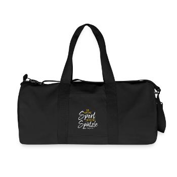 spaetzle-weiss-gold - Recycelte Canvas-Sporttasche von Stanley/Stella - Schwarz - Vorne