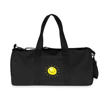 soleil - Sac de sport en toile recyclée Stanley/Stella - noir - Devant