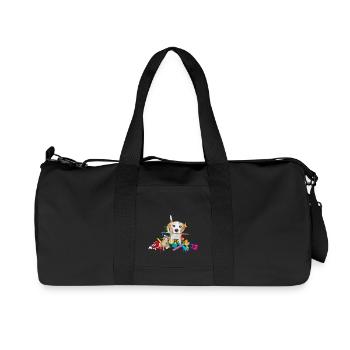 niedlicher Beagle mit Pinsel und Spielzeug - Recycelte Canvas-Sporttasche von Stanley/Stella - Schwarz - Vorne