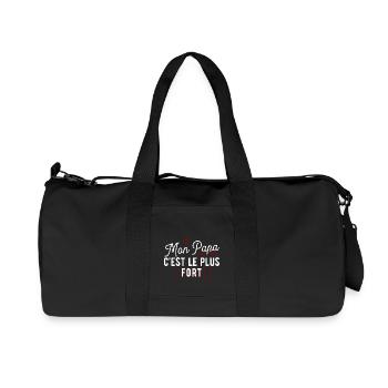 Papa le plus fort cadeau - Sac de sport en toile recyclée Stanley/Stella - noir - Devant