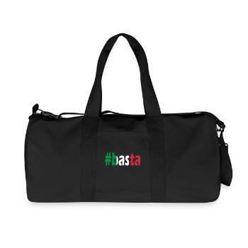 Hashtag Basta Ialien Italian Statement - Recycled Canvas Sports Bag by Stanley/Stella - black - Front