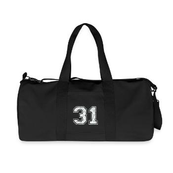 31 in white in the used look - Recycled Canvas Sports Bag by Stanley/Stella - black - Front