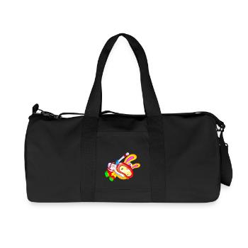 lapin plage kawaii nageur - Sac de sport en toile recyclée Stanley/Stella - noir - Devant