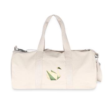 Origami: stolzer Schwan (Pergament-Optik) - Recycled Canvas Sports Bag by Stanley/Stella - natural - Front