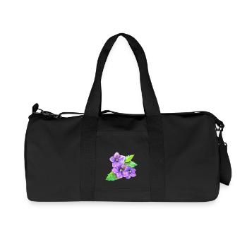 Three Violets - Recycled Canvas Sports Bag by Stanley/Stella - black - Front