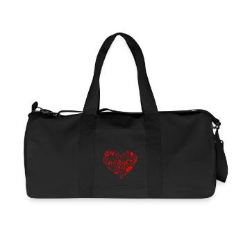 Science heart - Recycelte Canvas-Sporttasche von Stanley/Stella - Schwarz - Vorne