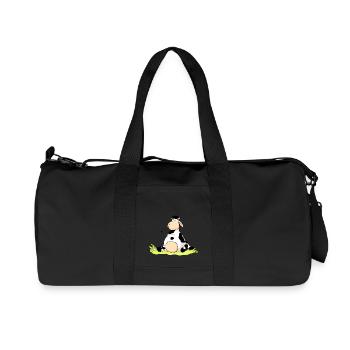 Sitting Cow - Recycled Canvas Sports Bag by Stanley/Stella - black - Front