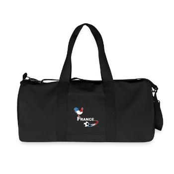 football france 08 - Sac de sport en toile recyclée Stanley/Stella - noir - Devant