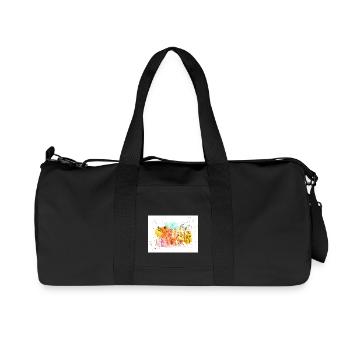 Masque Flower Meadow | Aquarelles Printemps Été - Sac de sport en toile recyclée Stanley/Stella - noir - Devant