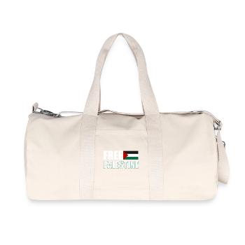 Free Palestine - Recycelte Canvas-Sporttasche von Stanley/Stella - Naturweiß - Vorne