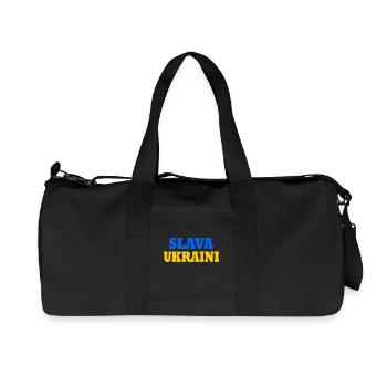 Slava ukraini - Sac de sport en toile recyclée Stanley/Stella - noir - Devant
