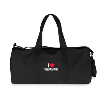 T-Shirt Ich liebe Villanovaforru T-Shirt Sardinien - Recycelte Canvas-Sporttasche von Stanley/Stella - Schwarz - Vorne