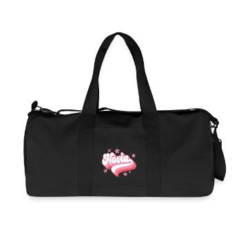 Novia Girlfriend Engagement Bridal Shower Wedding - Recycled Canvas Sports Bag by Stanley/Stella - black - Front