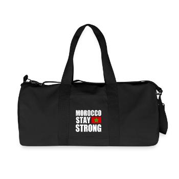 Morocco stay strong - Recycelte Canvas-Sporttasche von Stanley/Stella - Schwarz - Vorne