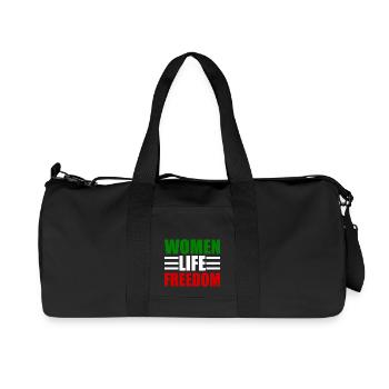 Women life freedom - Recycled Canvas Sports Bag by Stanley/Stella - black - Front