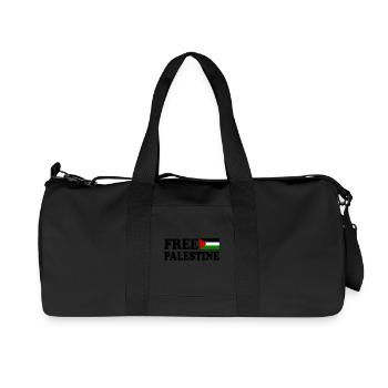 Free palestine - Sac de sport en toile recyclée Stanley/Stella - noir - Devant