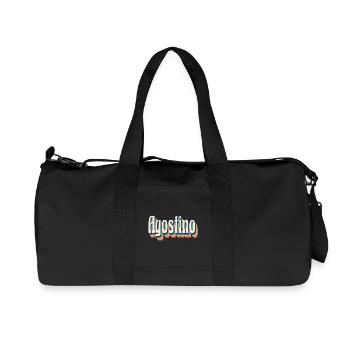 T-shirt Agostino t-shirt cadeau rétro vintage - Sac de sport en toile recyclée Stanley/Stella - noir - Devant
