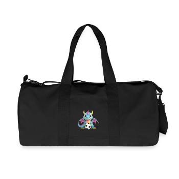 Dragon monster with soccer ball - Recycled Canvas Sports Bag by Stanley/Stella - black - Front