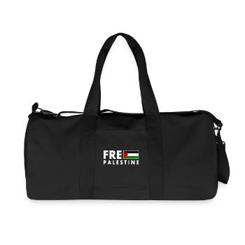 Free palestine - Sac de sport en toile recyclée Stanley/Stella - noir - Devant