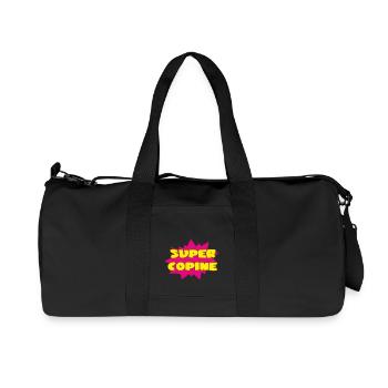 SUPER FREUNDIN - Recycelte Canvas-Sporttasche von Stanley/Stella - Schwarz - Vorne