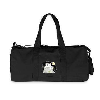 Hund koreanisch - japanischer Stil 08 - Recycelte Canvas-Sporttasche von Stanley/Stella - Schwarz - Vorne