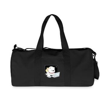 Hund koreanisch - japanischer Stil 05 - Recycelte Canvas-Sporttasche von Stanley/Stella - Schwarz - Vorne