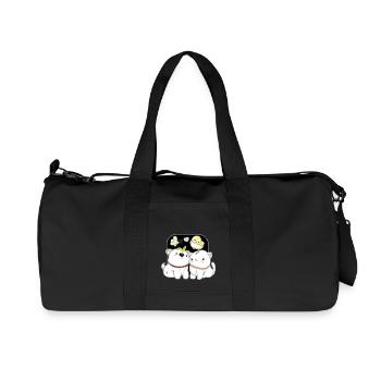 Hund koreanisch - japanischer Stil 13 - Recycelte Canvas-Sporttasche von Stanley/Stella - Schwarz - Vorne