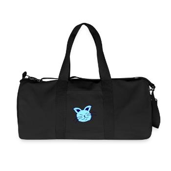 Pretty Cat Looking Happy Cheerful Smiling - Recycled Canvas Sports Bag by Stanley/Stella - black - Front