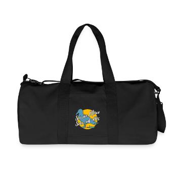 Sei eine Möwe scheiss auf alles. Möwensilhouette - Recycelte Canvas-Sporttasche von Stanley/Stella - Schwarz - Vorne