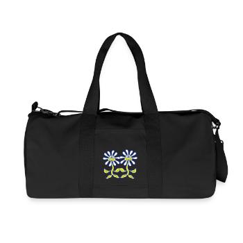 Deux Fleurs Équipe Amis Couple 2 Se Tenant La Main - Sac de sport en toile recyclée Stanley/Stella - noir - Devant