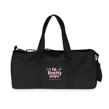 I Fix Knotty People 2 - Recycelte Canvas-Sporttasche von Stanley/Stella - Schwarz - Vorne